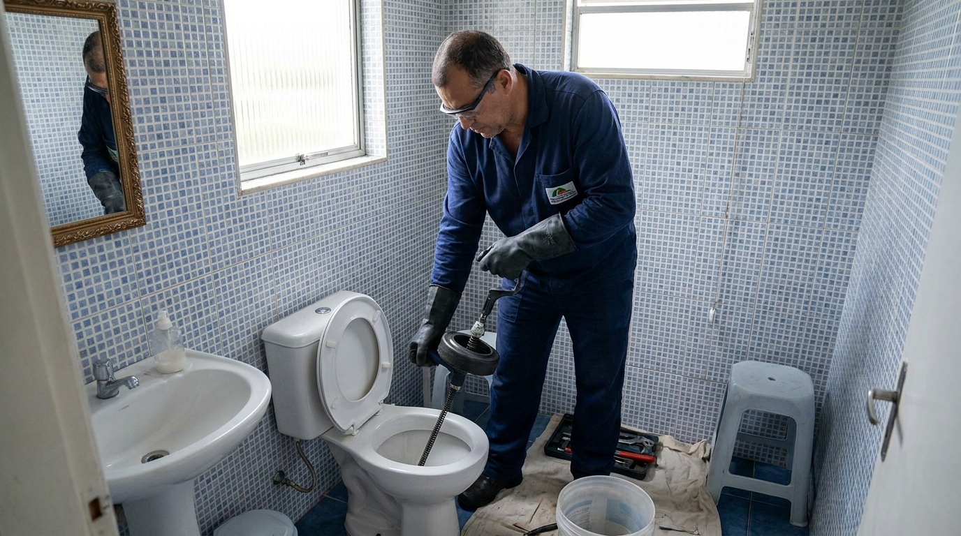 Desentupimento de vaso profissional em Bragança Paulista‑SP