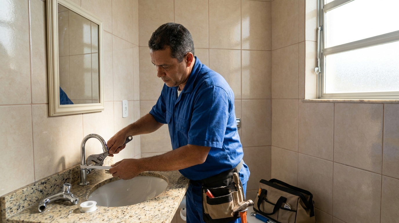 Instalação de torneira de banheiro em Bragança Paulista‑SP